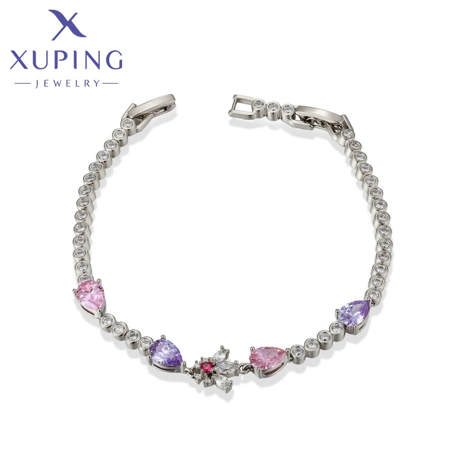 Xuping Jewelry Fashion New Arrival Women Bracelet with Rhodium Plated X000689385