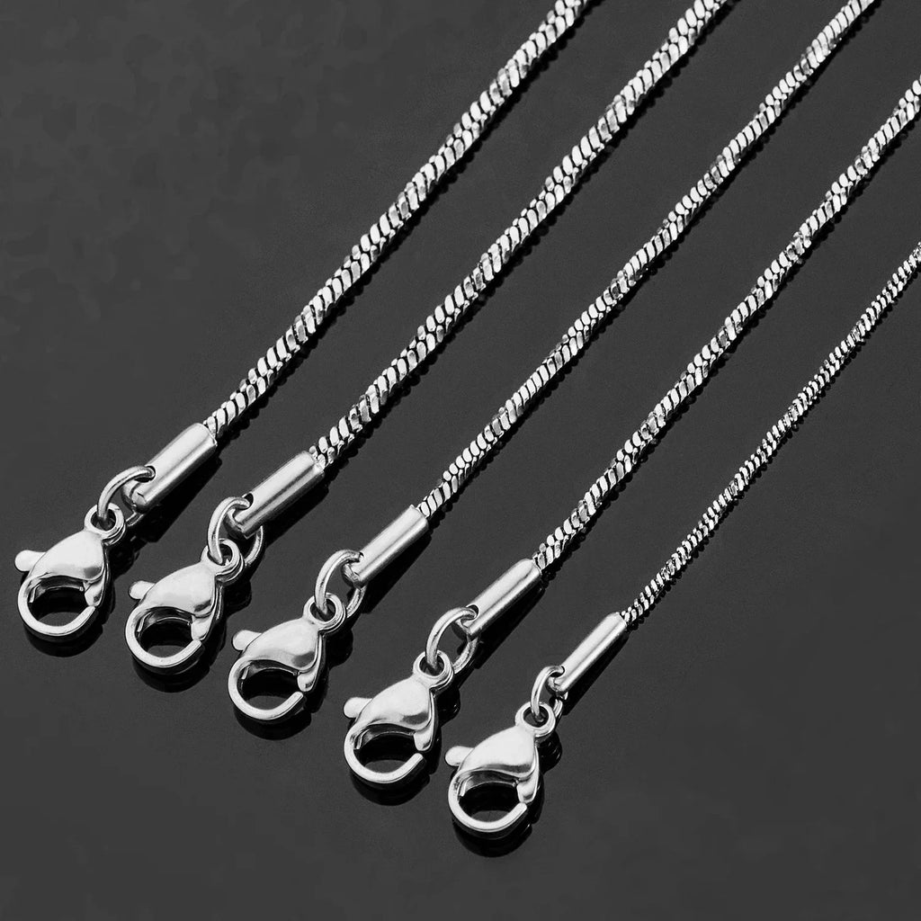 Cool Silver Color Twisted Snake Men Chain Stainless Steel Necklace Not Fade Fashion Jewery Rapper