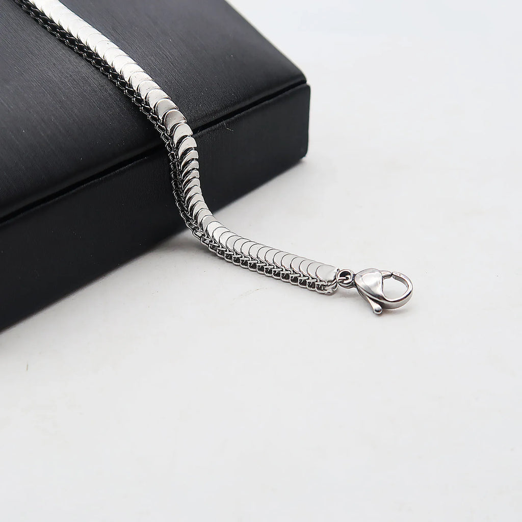 ANENJERY 316L Stainless Steel Blade Bracelet for Women Bracelet Fashion Jewelry Gift