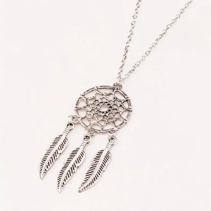 Feather Pendant Bohemia Tassels Necklace Jewelry Network Pendant Chain Retro Women Necklace Gift