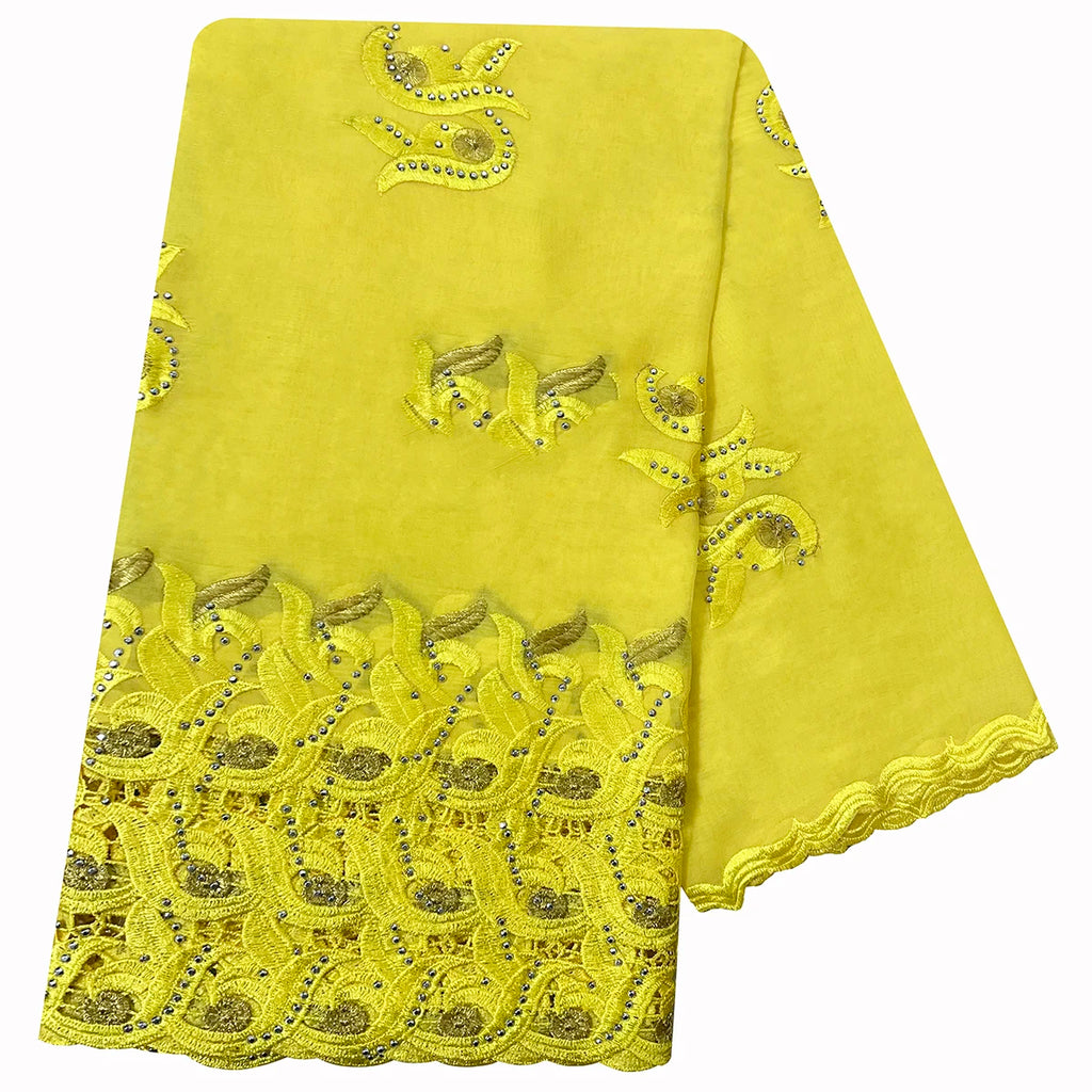 Hot Sale African Women Scarfs Cotton Circle Design Big Embrodiery 100% Cotton With Grenadine  Big Scarf for Shawls Pashmina