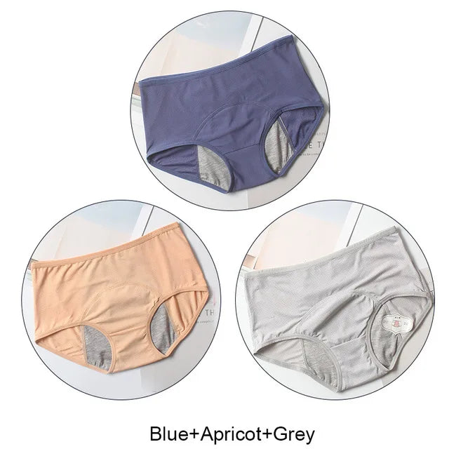 3pcs Leak Proof Menstrual Panties Physiological Pants Women Underwear Period Comfortable Waterproof Briefs Dropshipping