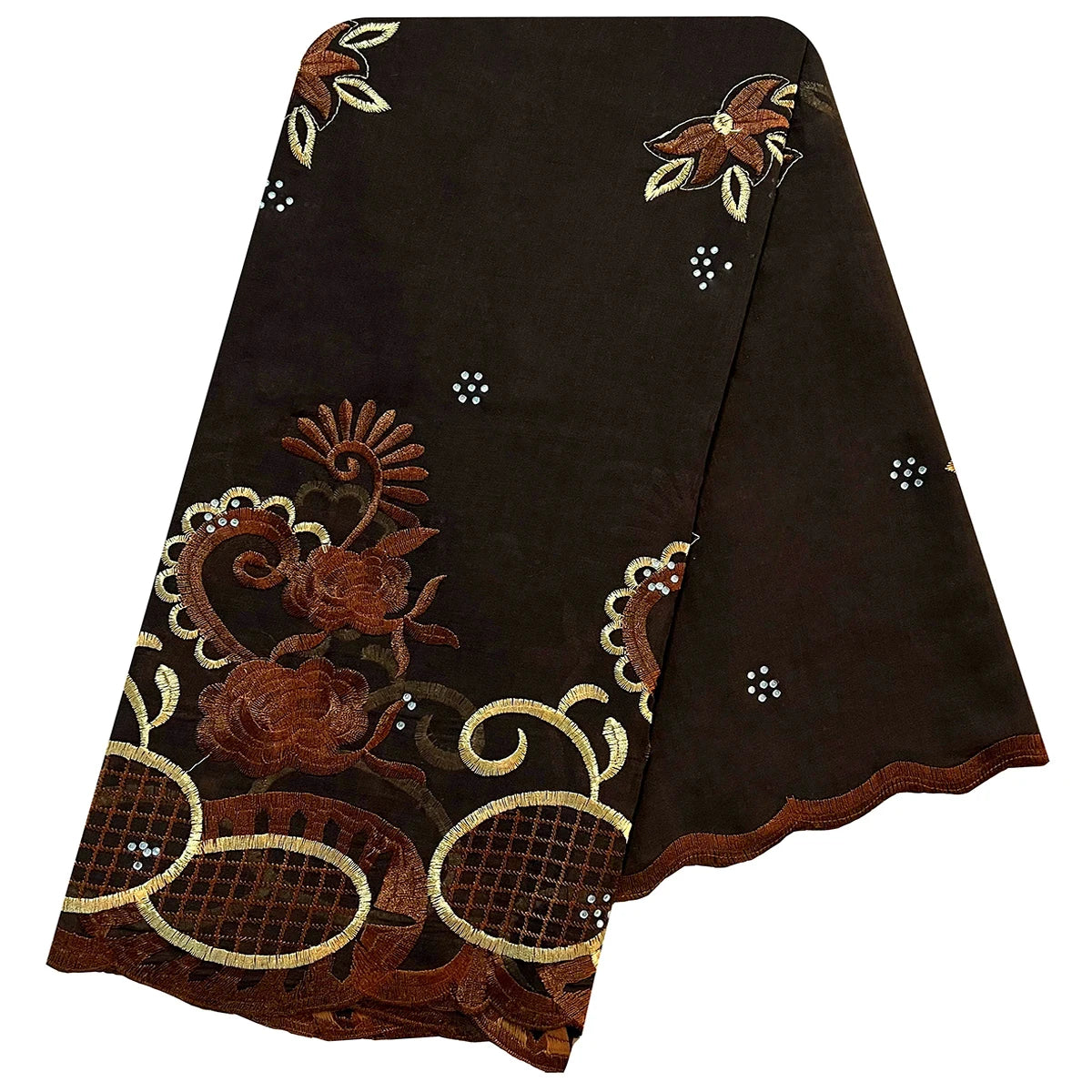 African Women Scarfs 2024 Fashion Hot Sale  Big Circle Design Big Embrodiery Cotton Big Size Muslim Scarf for Shawls Pashmina