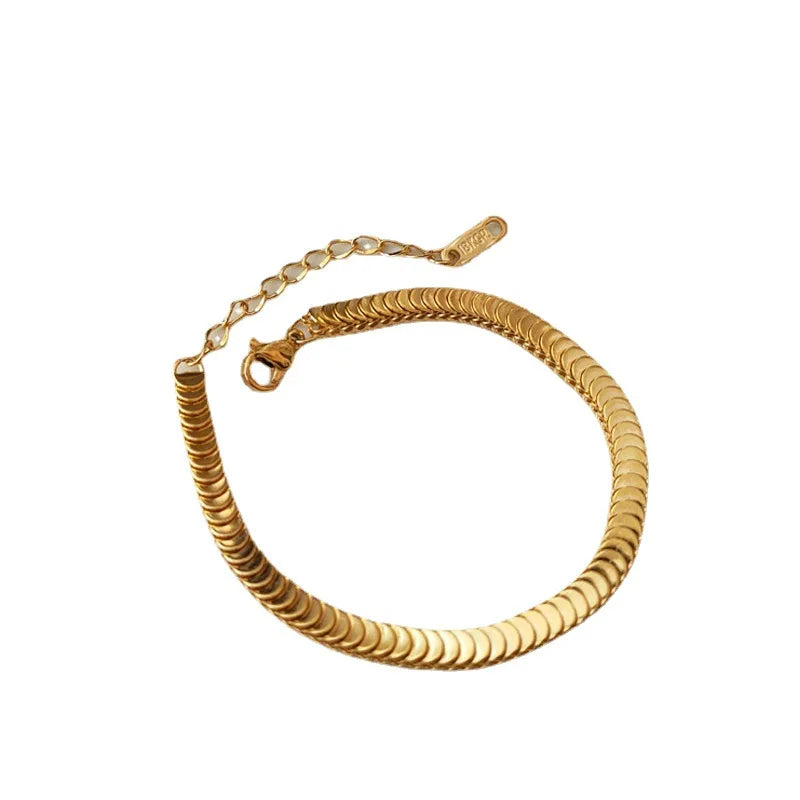 ANENJERY 316L Stainless Steel Blade Bracelet for Women Bracelet Fashion Jewelry Gift