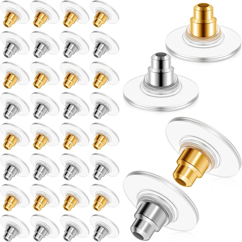 200Pcs Earring Backs for Droopy Ears Earring Backs Replacements Earring Backs for Heavy Earring Bullet Clutch Diy Accessories