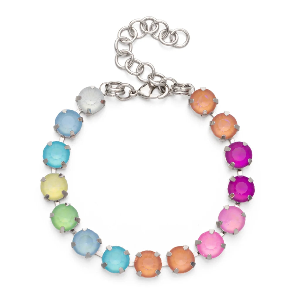 Colorful Charm Crystal Women Bracelet Gold and Silver Chain Bohemian Jewelry Free Shipping
