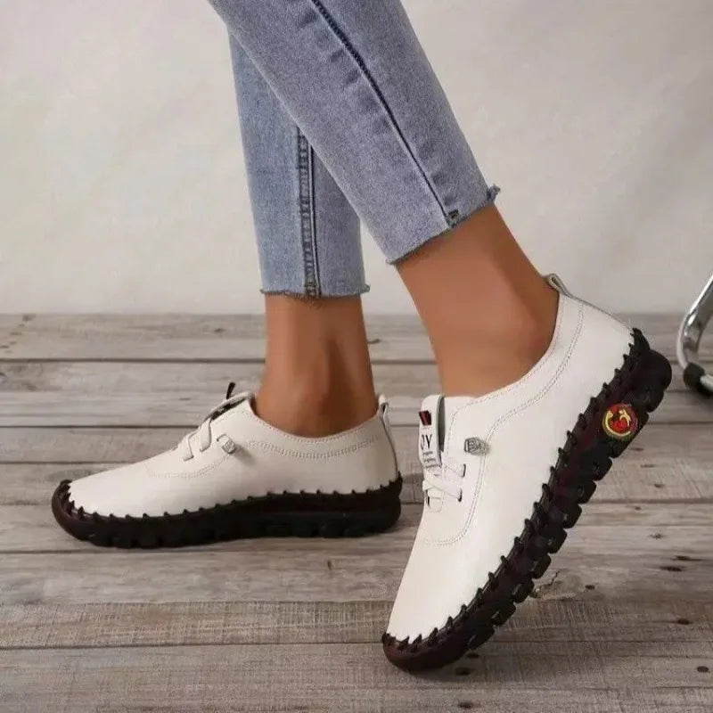 2025 Women's Flat Shoes New Orthopedic Loafers Woman Moccasins Stitched Slip On Ballet Flats For Women Nurse Shoes Medical