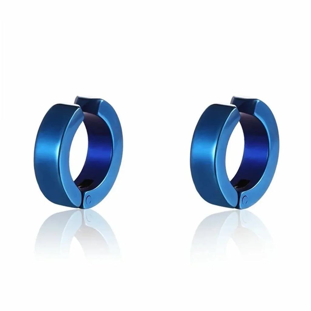 2pcs 316L Fashion Stainless Steel Cuff Earring, Non Piercing Hoop Earring Clip On Earring Fake Piercing Earring Hoop