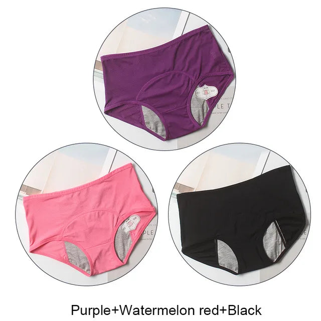 3pcs Leak Proof Menstrual Panties Physiological Pants Women Underwear Period Comfortable Waterproof Briefs Dropshipping