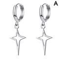 Hollow Dangle Earring Star Small Hoop Earring For Women Teen Girls Dainty Huggie Hinged Dangling Earring For Party Star Earring