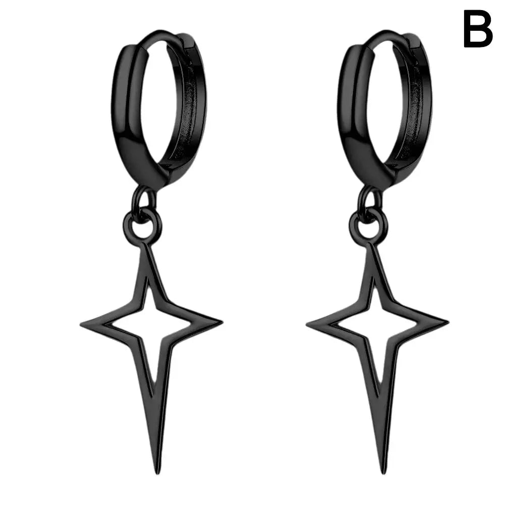 Hollow Dangle Earring Star Small Hoop Earring For Women Teen Girls Dainty Huggie Hinged Dangling Earring For Party Star Earring