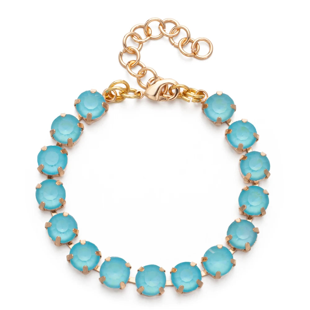 Colorful Charm Crystal Women Bracelet Gold and Silver Chain Bohemian Jewelry Free Shipping