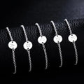 925 Sterling Silver 26 Letter Women Men Chain Bracelet Anklet Charm  Wedding Personality Jewelry Lady Gift Party