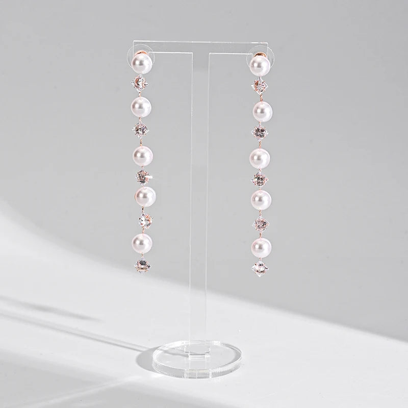 6pcs Clear Acrylic T Shape Earring Display Earring Holder Earring Stand Jewelry Organizer Earring Jewellery Show Crystal Rock