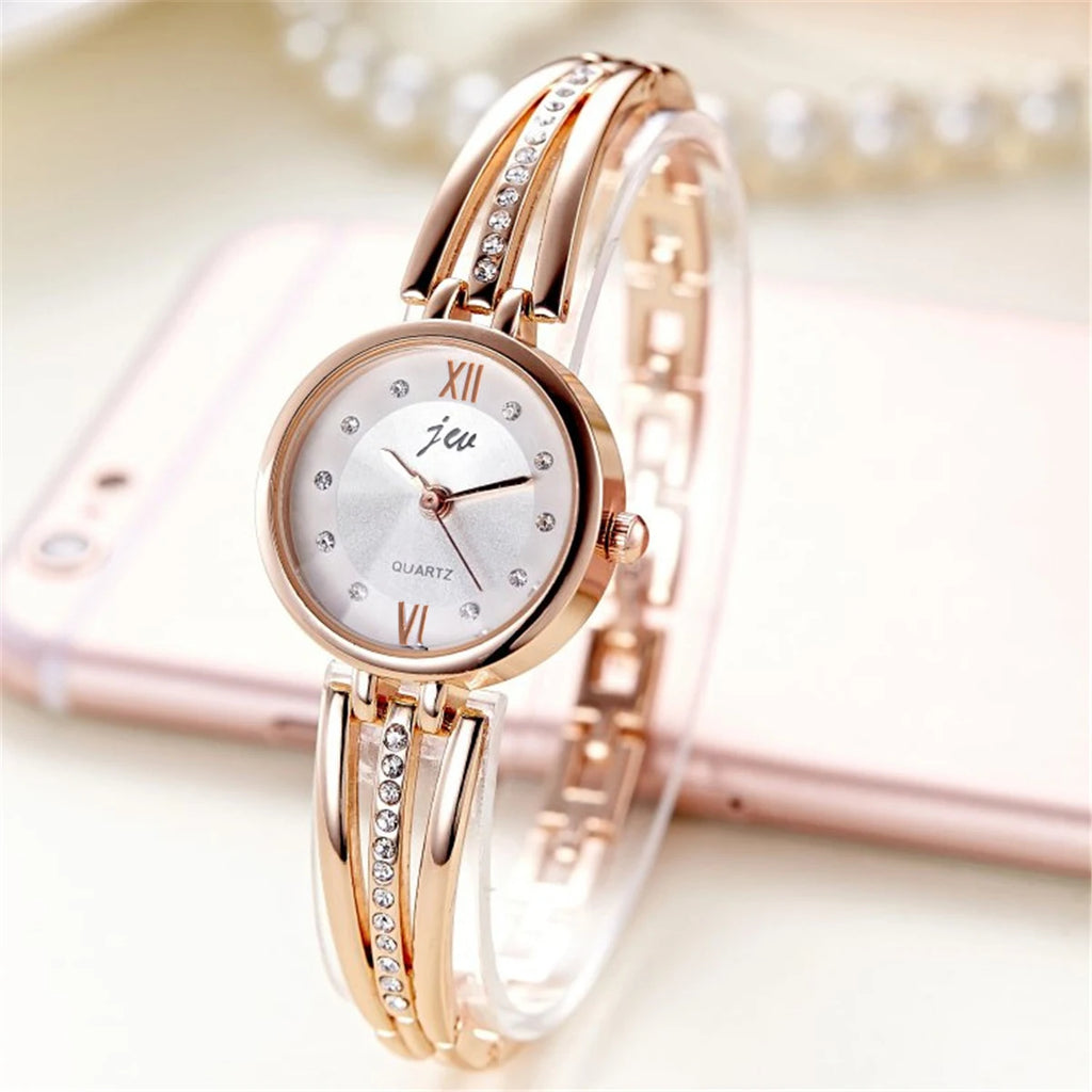 Fashion Rhinestone Steel bracelet quartz women wrist watch