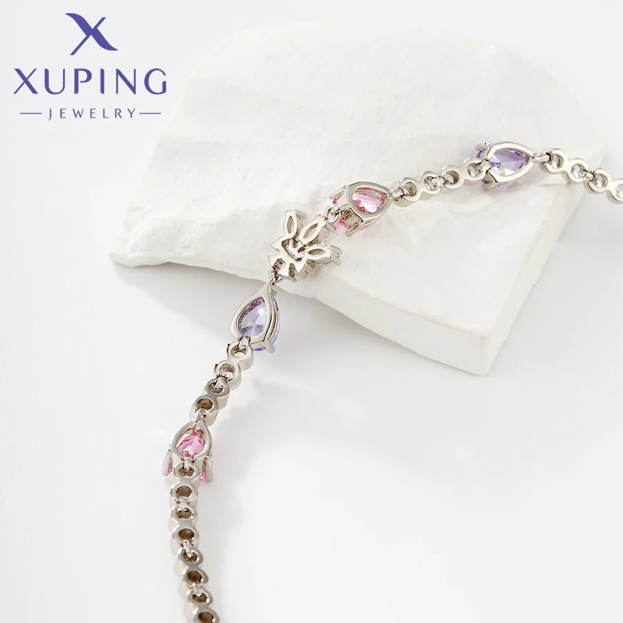Xuping Jewelry Fashion New Arrival Women Bracelet with Rhodium Plated X000689385