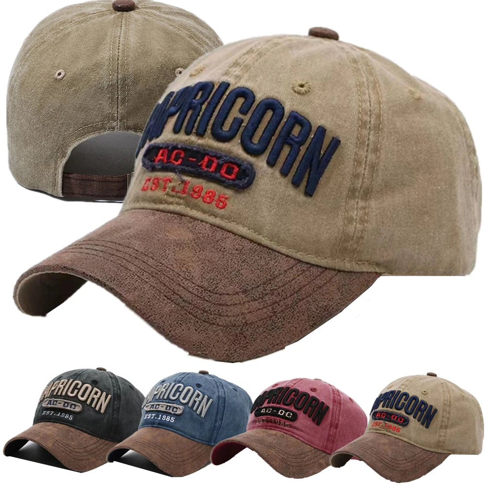 New Unisex Cap Washed Cotton AC-DC letter Embroidery Baseball Cap Outdoor Casual Classics Hats For Women Men Cap