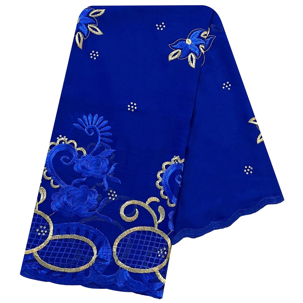 African Women Scarfs 2024 Fashion Hot Sale  Big Circle Design Big Embrodiery Cotton Big Size Muslim Scarf for Shawls Pashmina