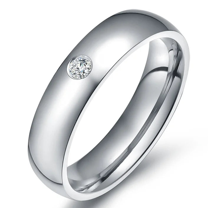 4mm Simple Smooth Women Rings Black Stainless Steel Men Rings Birthday Gifts Rings for men