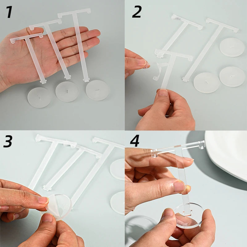 6pcs Clear Acrylic T Shape Earring Display Earring Holder Earring Stand Jewelry Organizer Earring Jewellery Show Crystal Rock