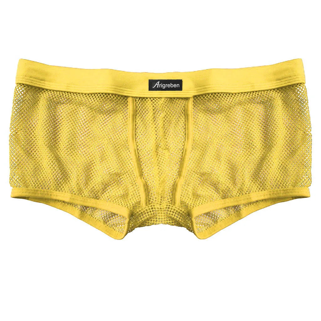 Underwear Men's Boxers Breathable Mesh Hollow Boxer Shorts Sexy Underwear Panties Transparent Men Boxers Underpants