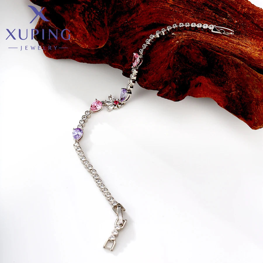 Xuping Jewelry Fashion New Arrival Women Bracelet with Rhodium Plated X000689385