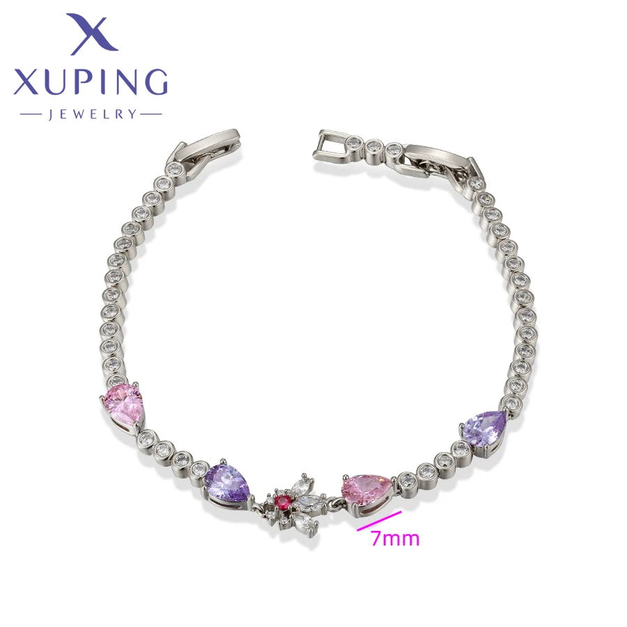 Xuping Jewelry Fashion New Arrival Women Bracelet with Rhodium Plated X000689385