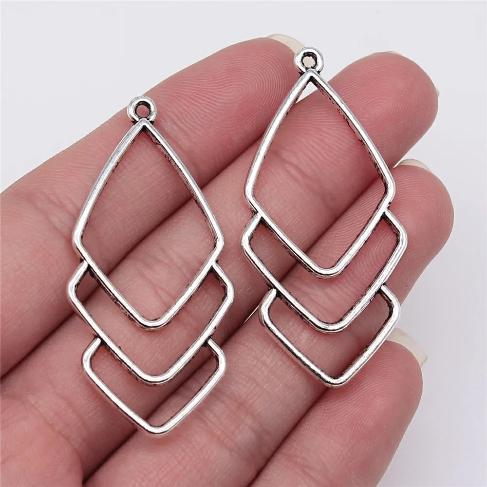 10pcs Vintage Water Droplets Charms For Earring Making DIY Earring Making Findings Accessories Earring Parts