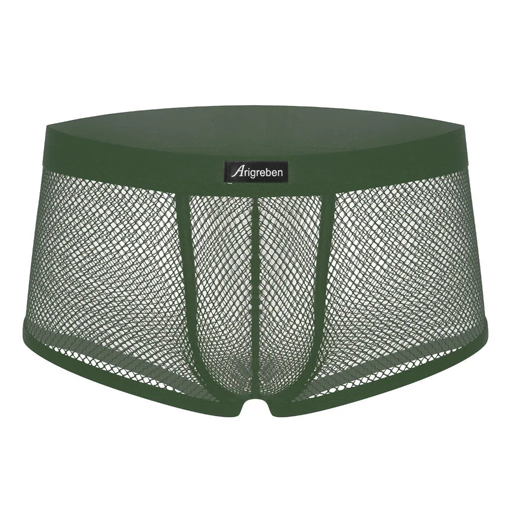 Underwear Men's Boxers Breathable Mesh Hollow Boxer Shorts Sexy Underwear Panties Transparent Men Boxers Underpants