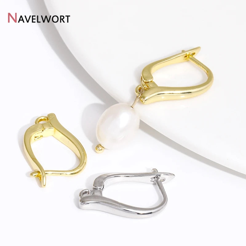 18K Gold Plated Brass Earring Clasps Earring Hooks Accessories,Earring Making Supplies,Earring Findings For Jewelry Making