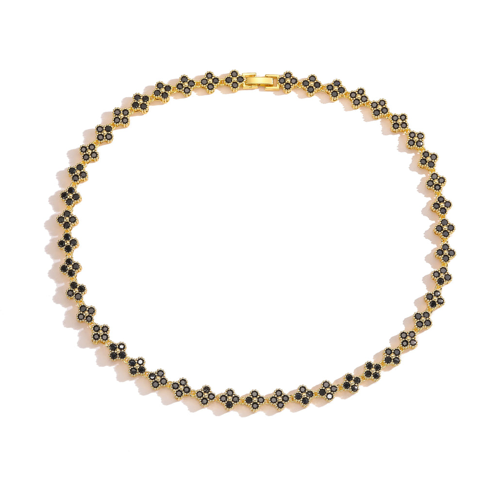 HECHENG,High Quality Brass Luxury Flower Jewelry Set for Women ,Necklace Bracelet Jewelry Gift