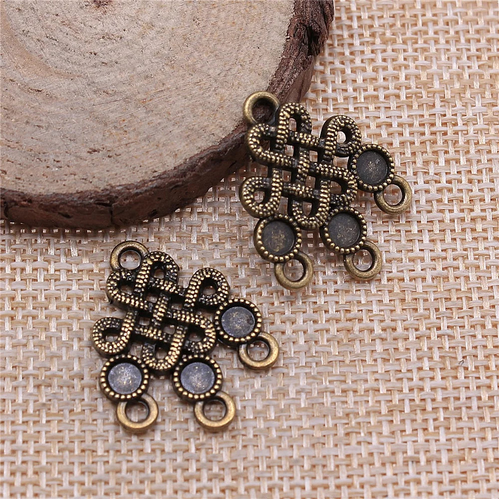 10pcs Earring Connector Dreamcatcher Antique Bronze Color Earring Connector Charms Jewelry Accessories For Earring Making