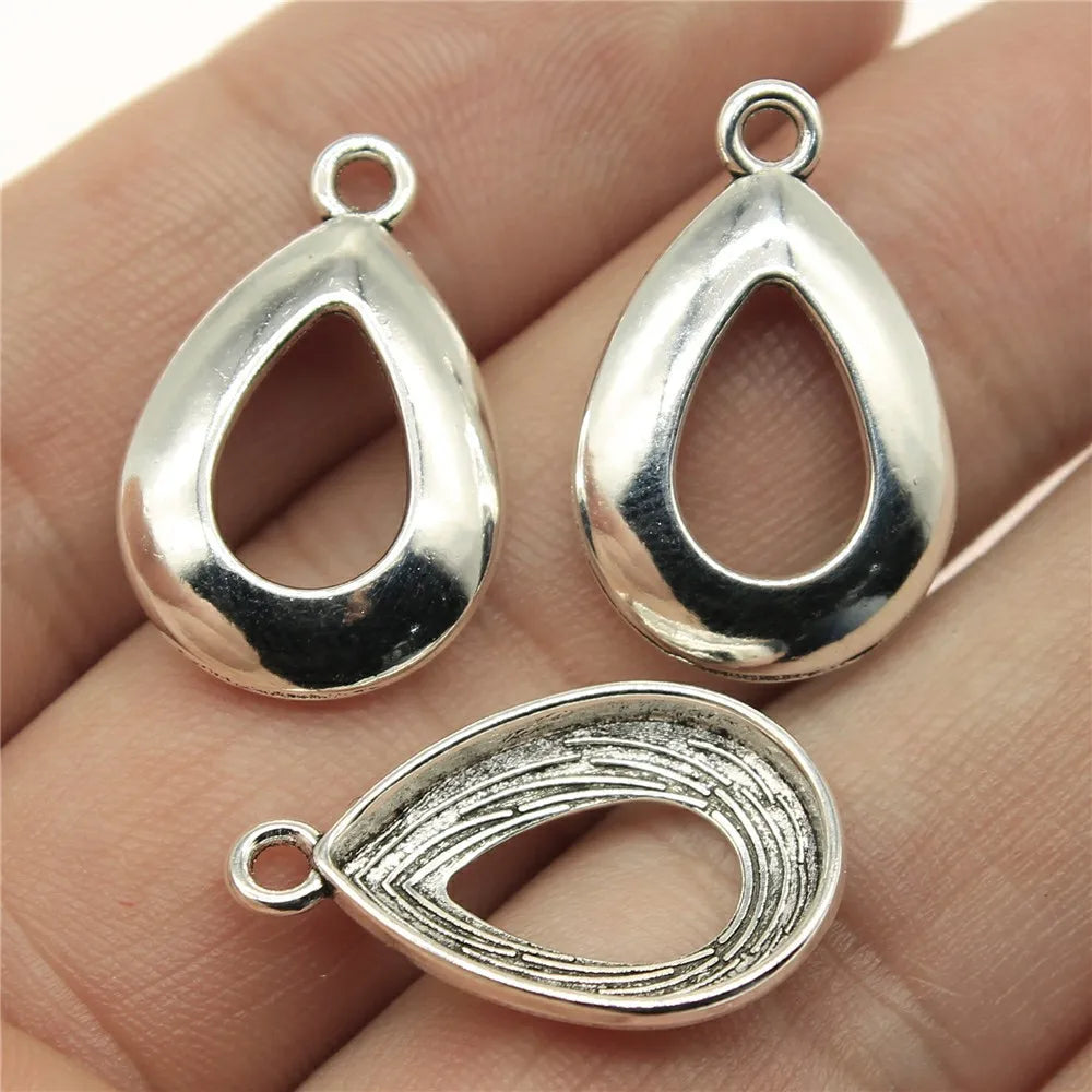 10pcs Vintage Water Droplets Charms For Earring Making DIY Earring Making Findings Accessories Earring Parts