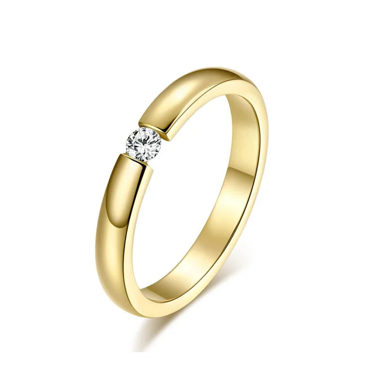 4mm Simple Smooth Women Rings Black Stainless Steel Men Rings Birthday Gifts Rings for men