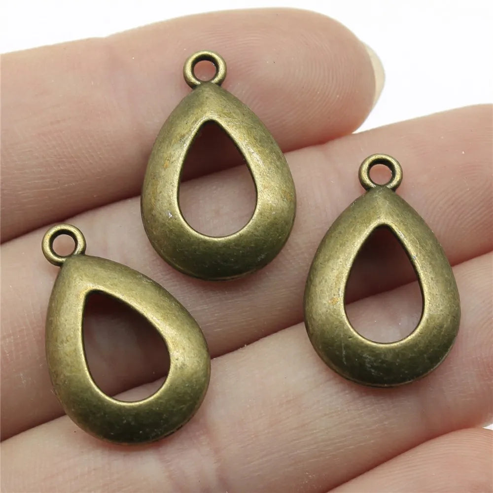 10pcs Vintage Water Droplets Charms For Earring Making DIY Earring Making Findings Accessories Earring Parts