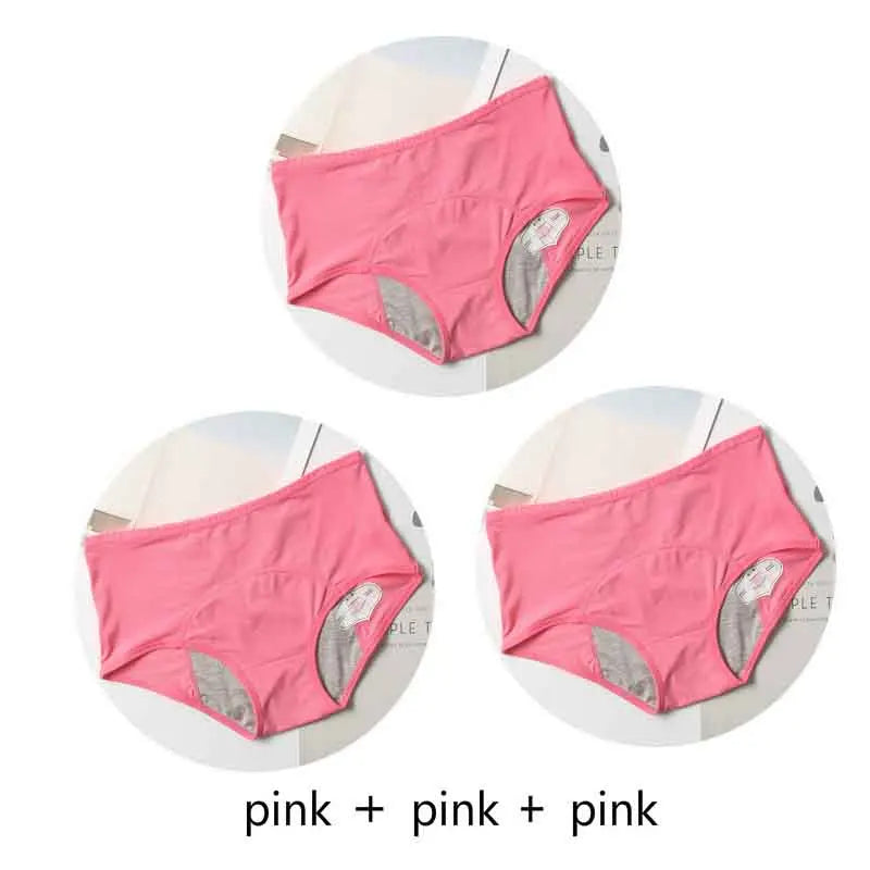 3pcs Leak Proof Menstrual Panties Physiological Pants Women Underwear Period Comfortable Waterproof Briefs